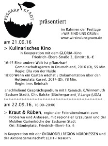 Plakat Kulinarische Kino / Feierabendmarkt