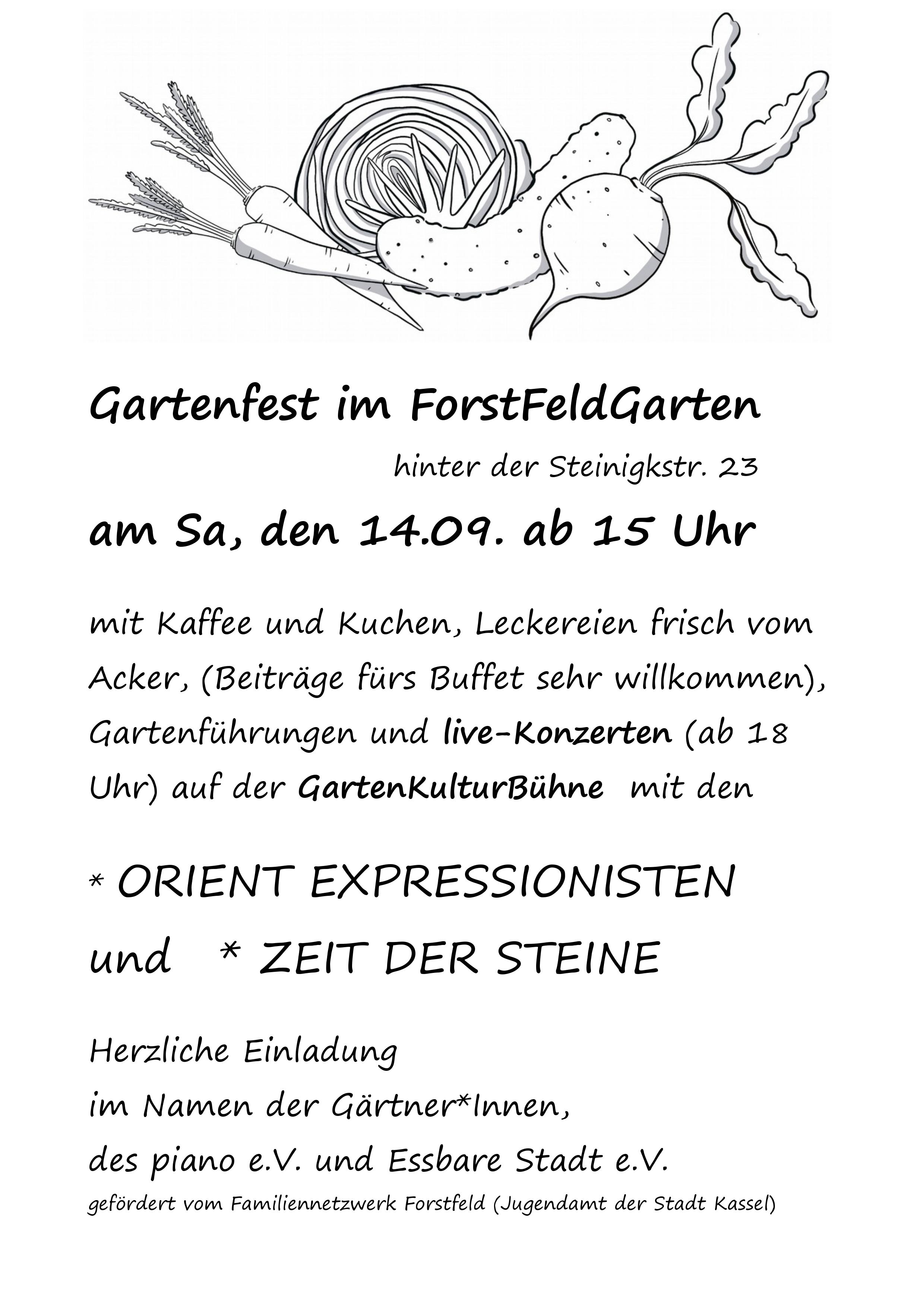 Einladung ForstFeldGarten-Fest 14.9.